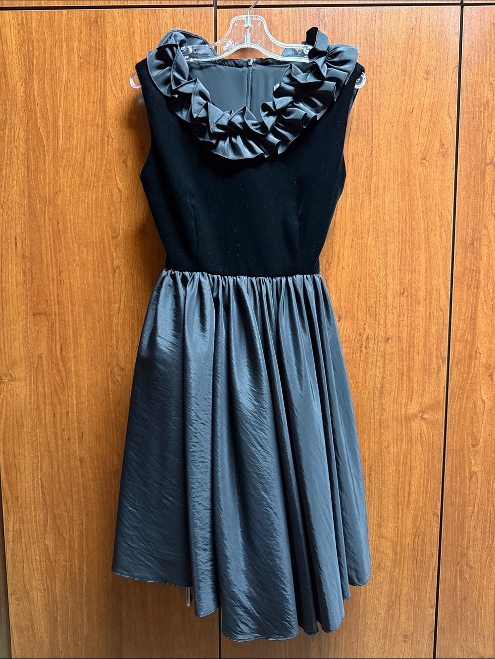 Helena Black Ruffle Collar Formal Dress